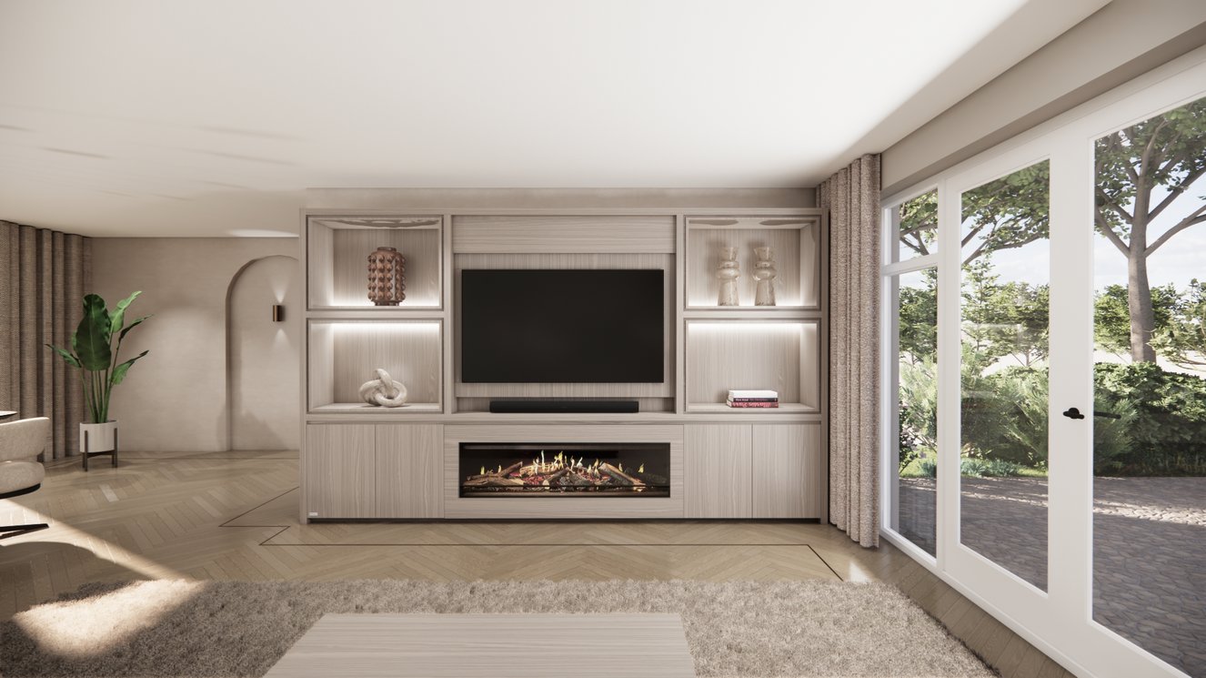 Cinewall	Grace King-size 350-410	cm Eiken Kalfire	E-ONE