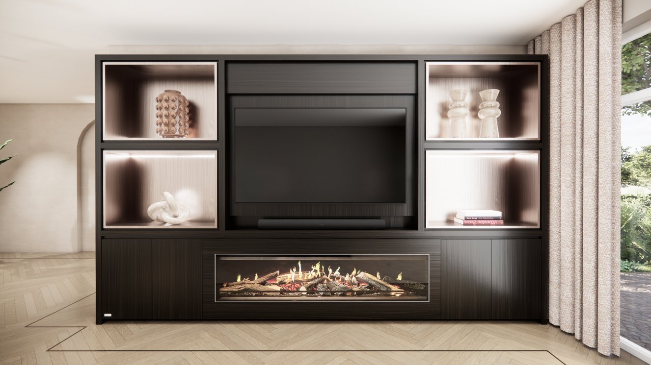 Cinewall	Grace King-size 350-410	cm Eiken Kalfire	E-ONE