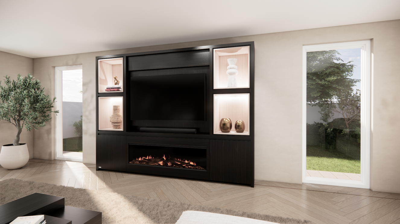 Cinewall	Grace Queen-size 280-340	cm Eiken British Fires