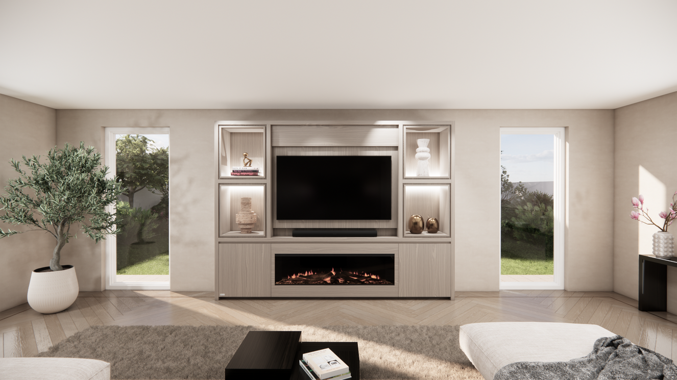 Cinewall	Grace Queen-size 280-340	cm Eiken British Fires