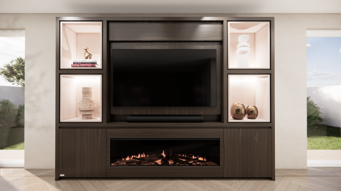 Cinewall	Grace Queen-size 280-340	cm Eiken British Fires
