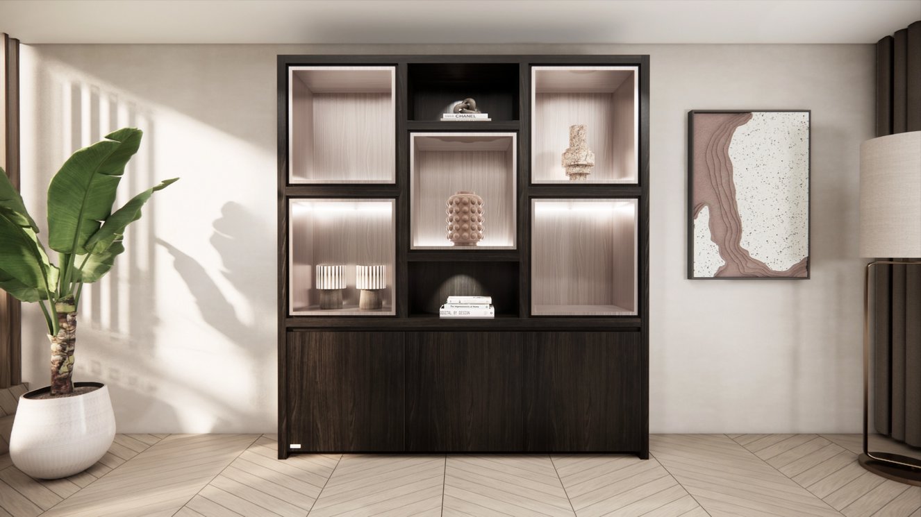 Grace Vakkenkast King-size 170-220	cm Eiken