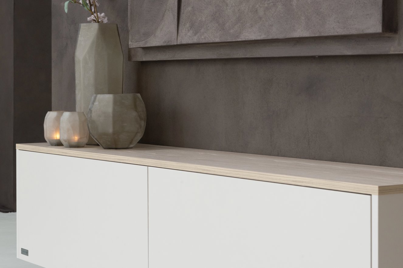 Tv-Meubel	Gregor 2 Kleppen Met	 Melamine	Eiken