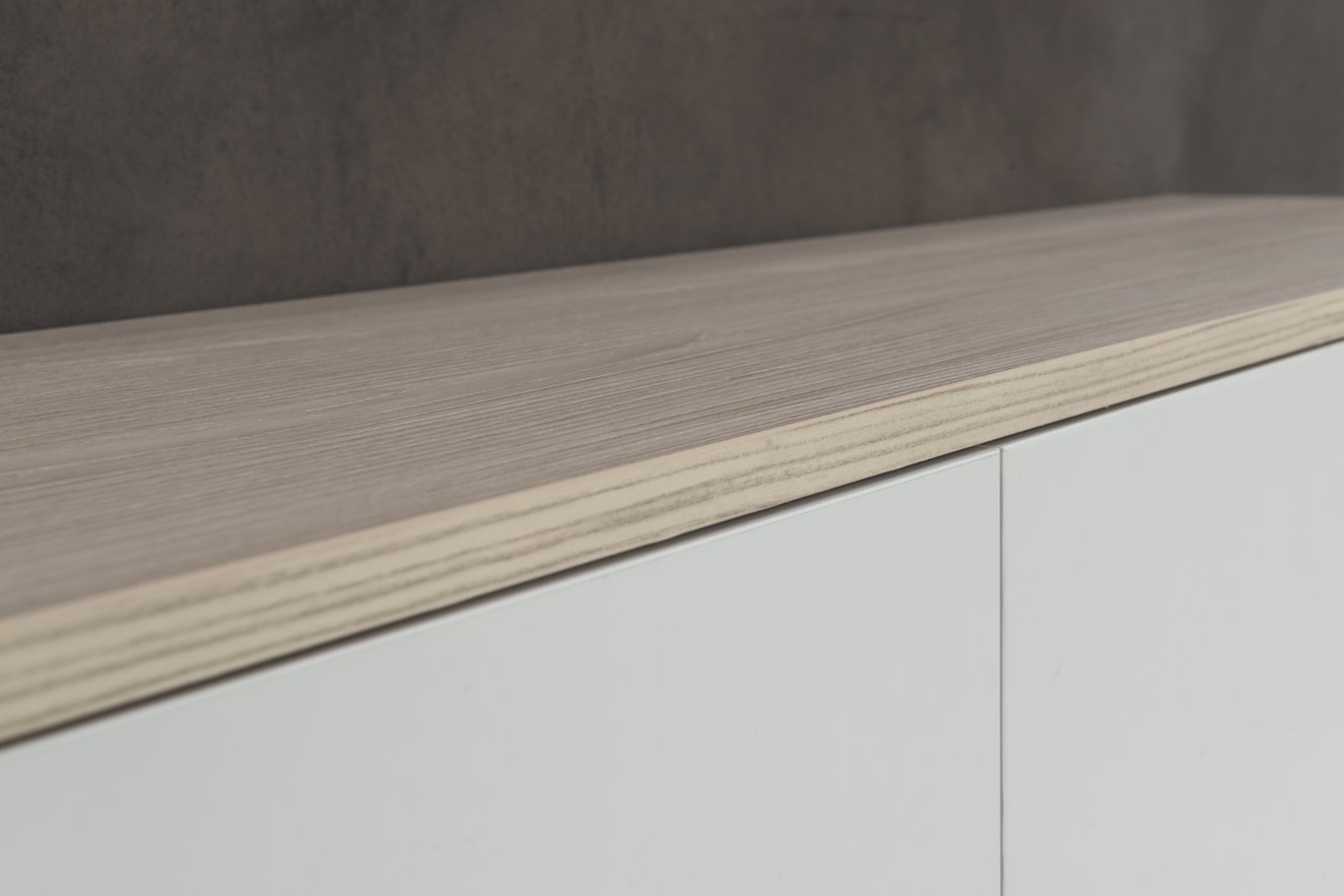 Tv-Meubel	Gregor 2 Kleppen Met	 Melamine	Eiken