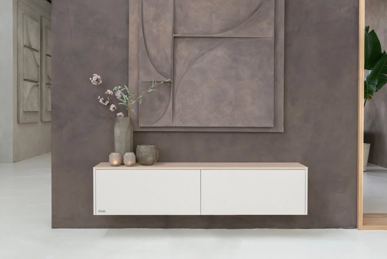 Tv-Meubel	Gregor 2 Kleppen Met	 Melamine	Eiken