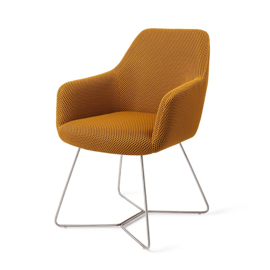 Hiroo Groovy Garam Eetkamerstoel Beehive Steel