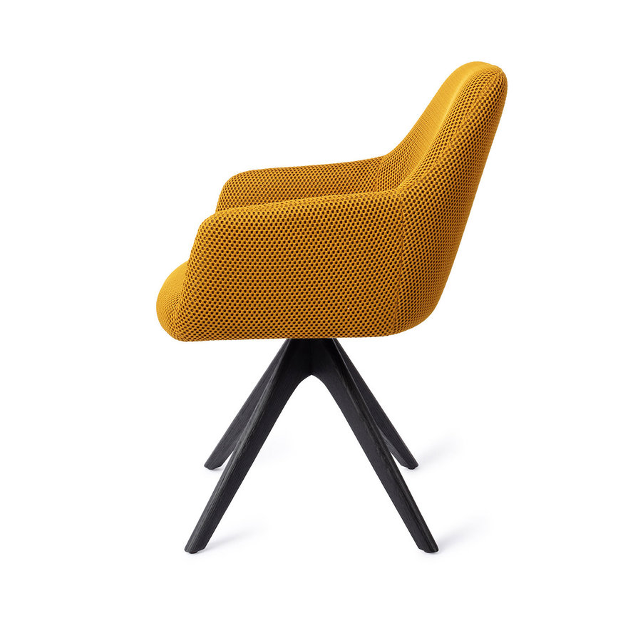 Hiroo Groovy Garam Eetkamerstoel Revolve Oak Black