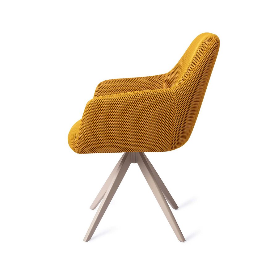 Hiroo Groovy Garam Eetkamerstoel Turn Beige