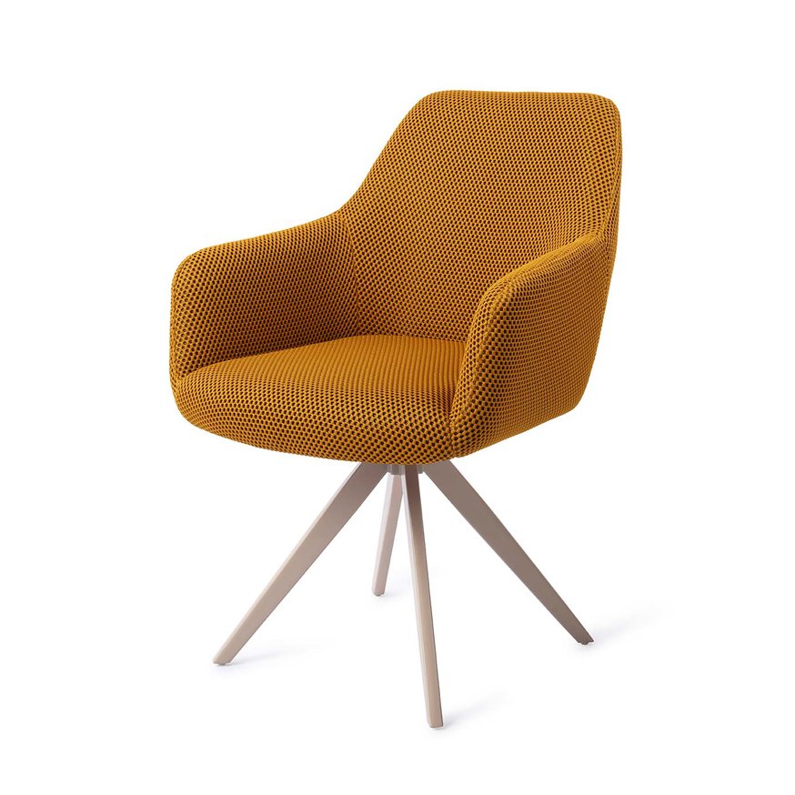 Hiroo Groovy Garam Eetkamerstoel Turn Beige