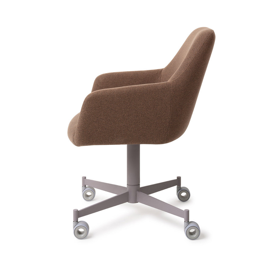 Hiroo Rustic Rye Eetkamerstoel Caster Grey