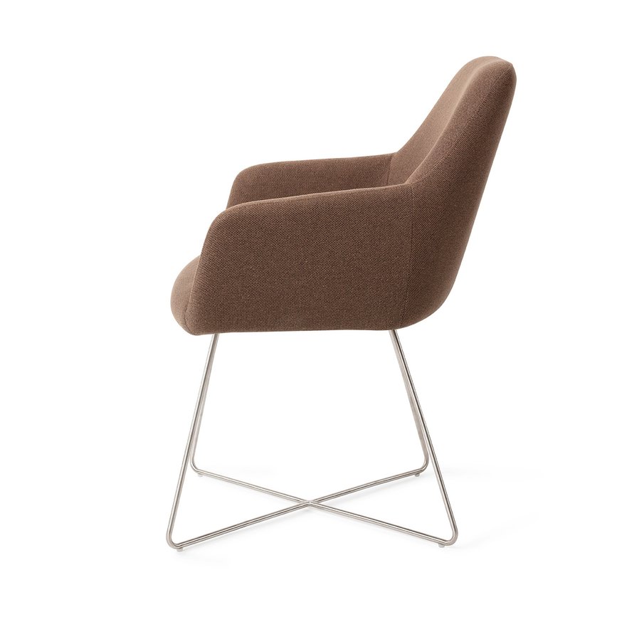 Hiroo Rustic Rye Eetkamerstoel Cross Steel