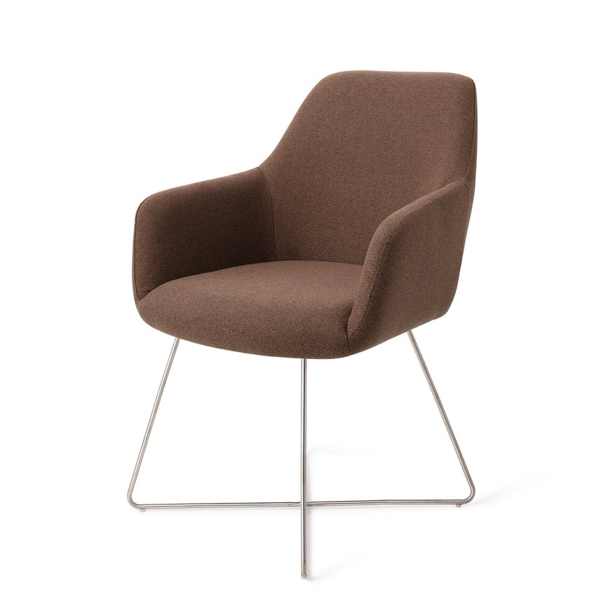 Hiroo Rustic Rye Eetkamerstoel Cross Steel