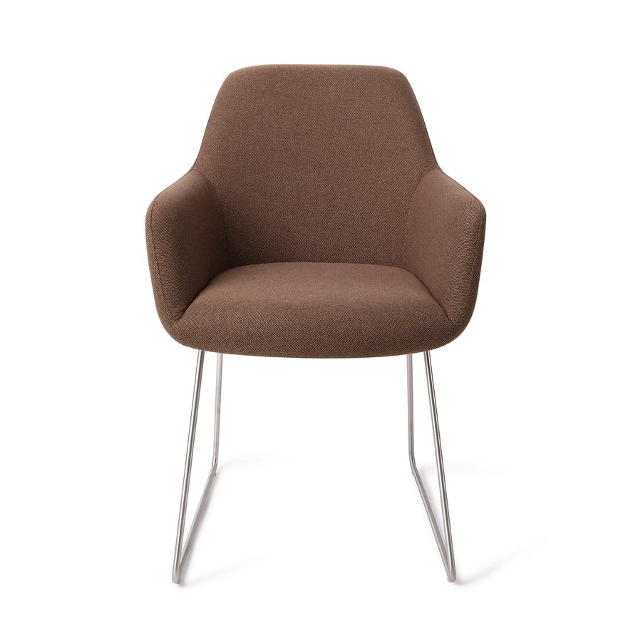 Hiroo Rustic Rye Eetkamerstoel Slide Steel