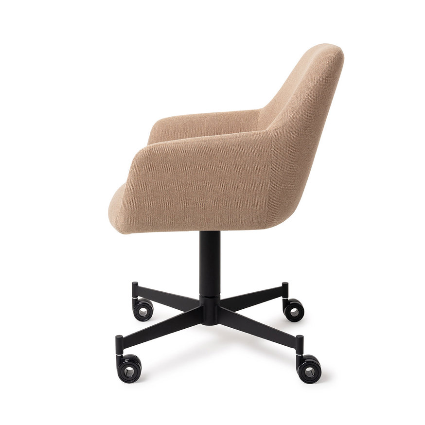 Hiroo Whisper Wheat Eetkamerstoel Caster Black