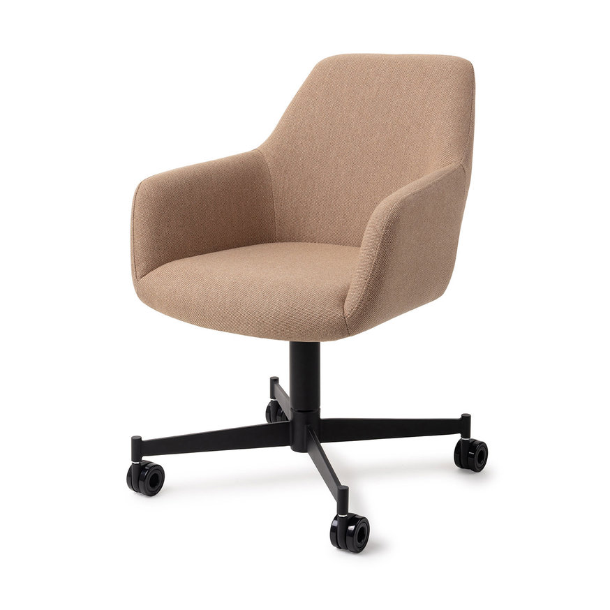 Hiroo Whisper Wheat Eetkamerstoel Caster Black