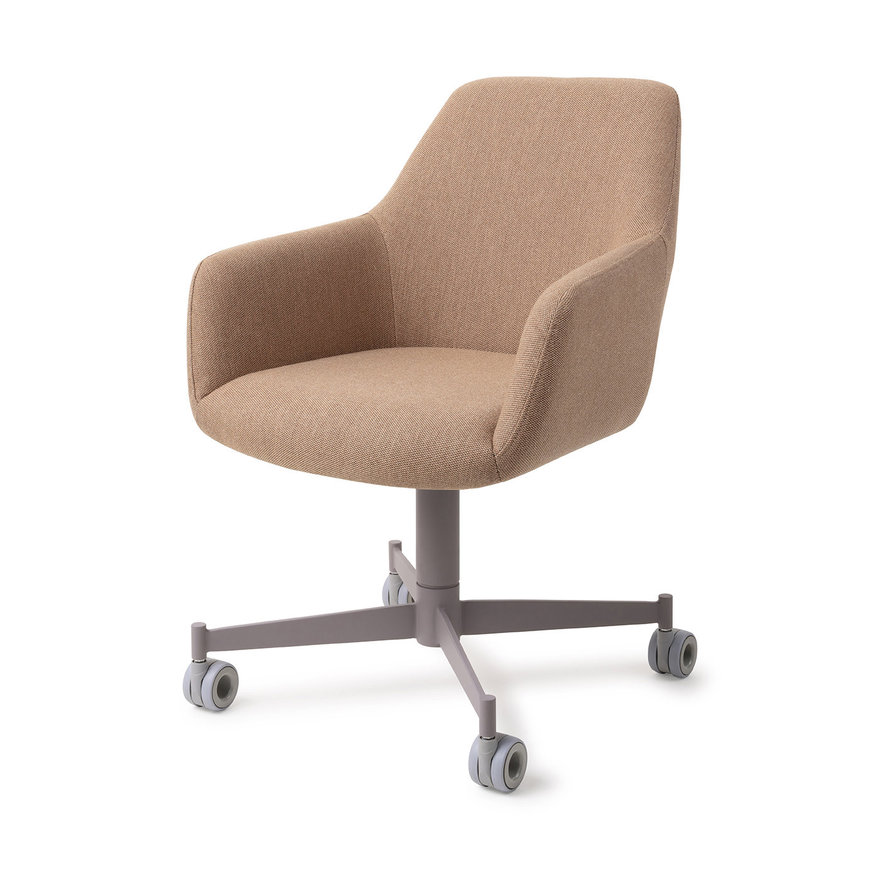 Hiroo Whisper Wheat Eetkamerstoel Caster Grey