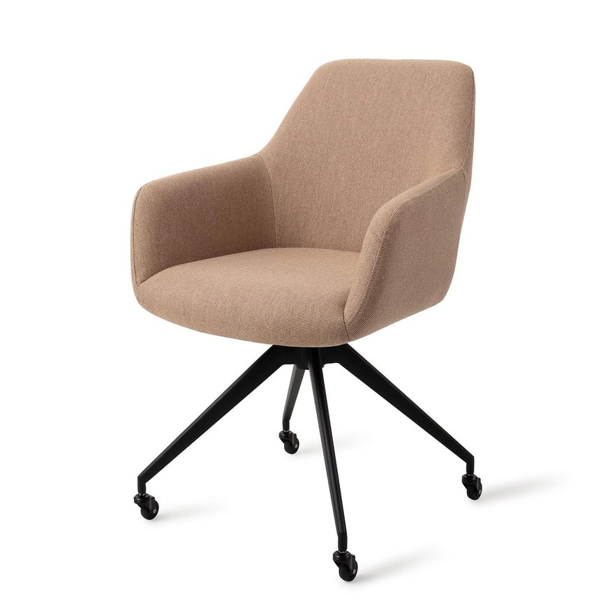 Hiroo Whisper Wheat Eetkamerstoel Glide Black