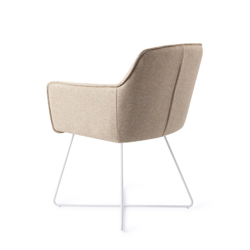 Hofu Wild Walnut Eetkamerstoel Cross White