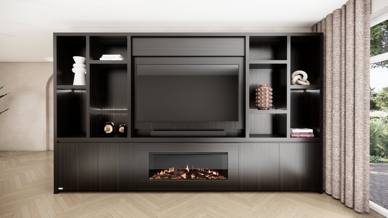 Cinewall	Hudson King-size 350-410	cm Eiken British	Fires