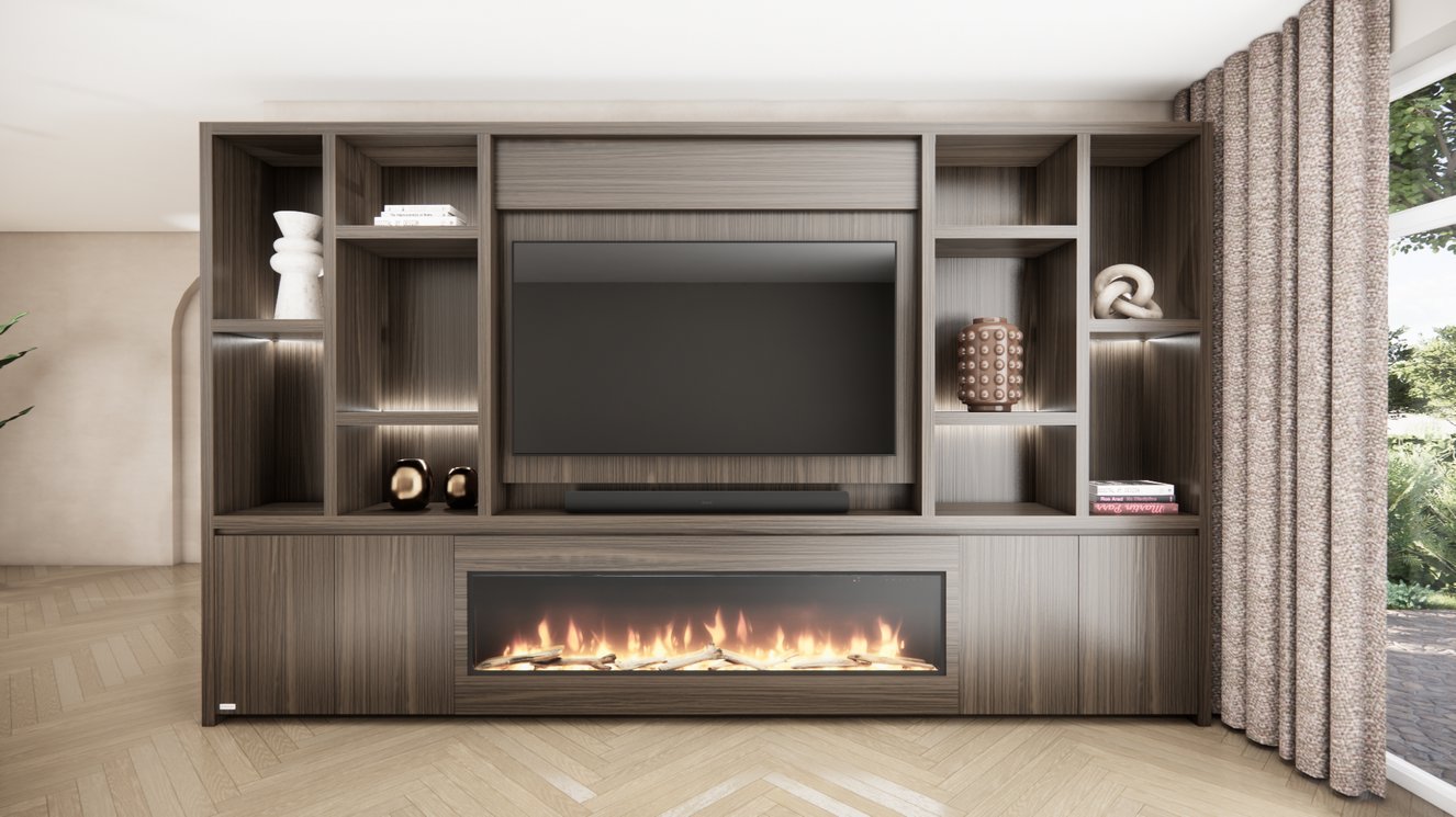 Cinewall	Hudson King-size 350-410	cm Eiken Dimplex