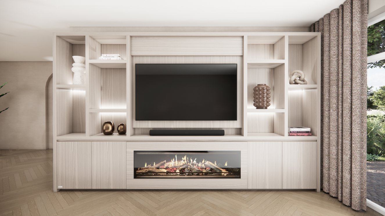 Cinewall	Hudson King-size 350-410	cm Eiken Kalfire	E-ONE