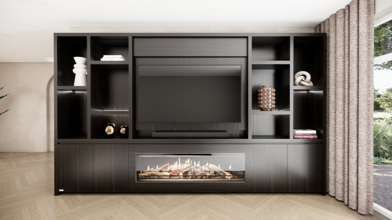 Cinewall	Hudson King-size 350-410	cm Eiken Kalfire	E-ONE