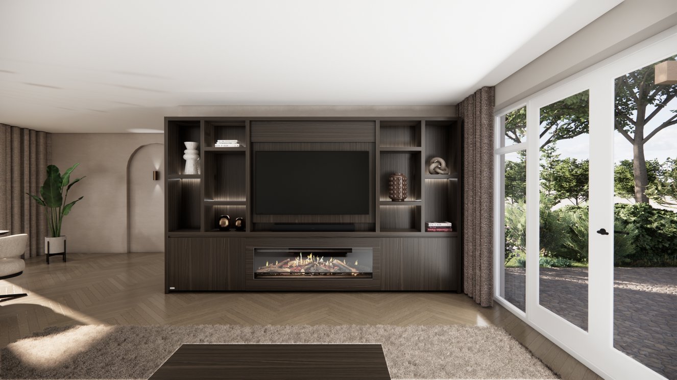 Cinewall	Hudson King-size 350-410	cm Eiken Kalfire	E-ONE