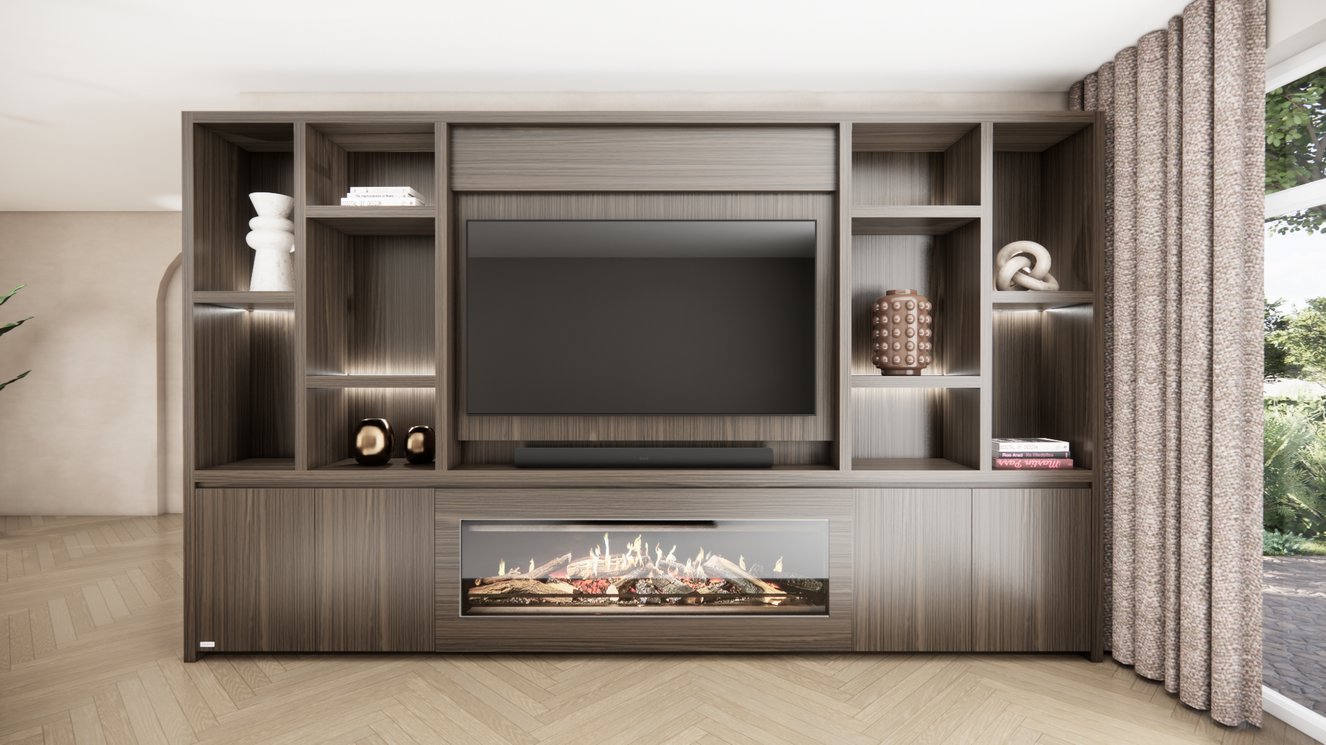 Cinewall	Hudson King-size 350-410	cm Eiken Kalfire	E-ONE