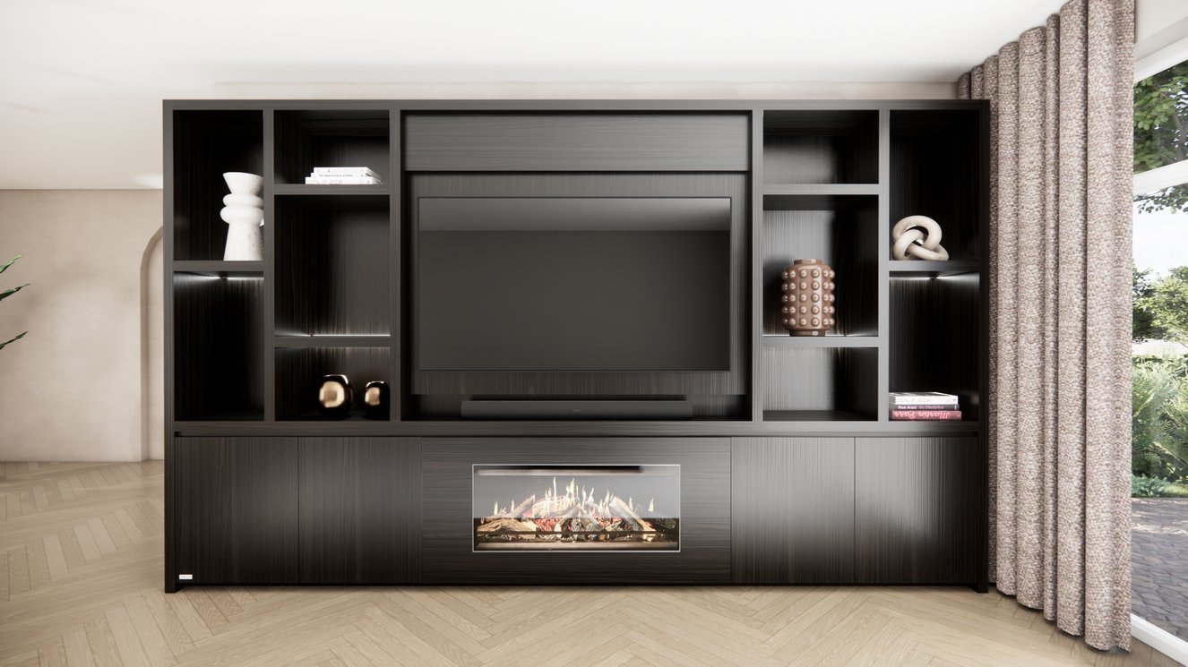 Cinewall	Hudson King-size 350-410	cm Eiken Kalfire	E-ONE