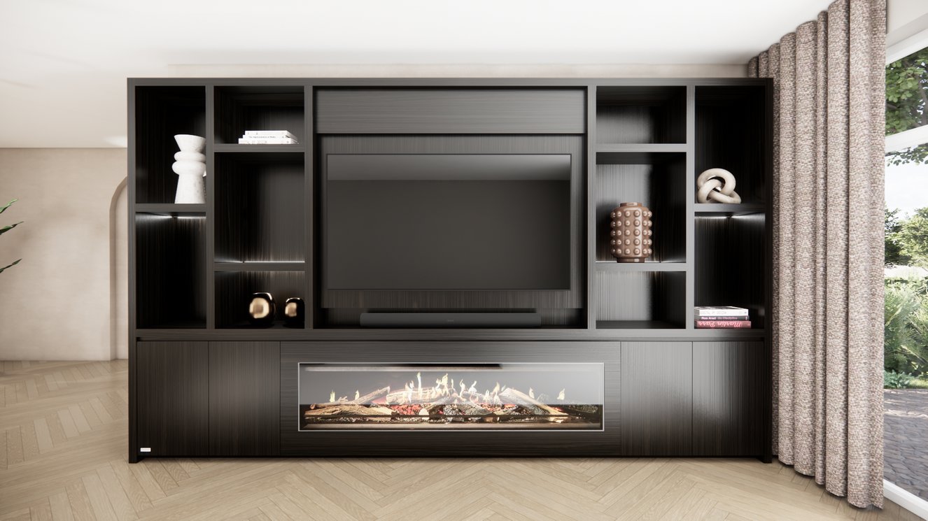 Cinewall	Hudson King-size 350-410	cm Eiken Kalfire	E-ONE