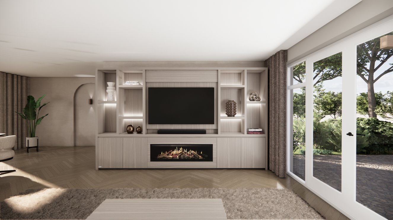 Cinewall	Hudson King-size 350-410	cm Eiken Kalfire	E-SERIE