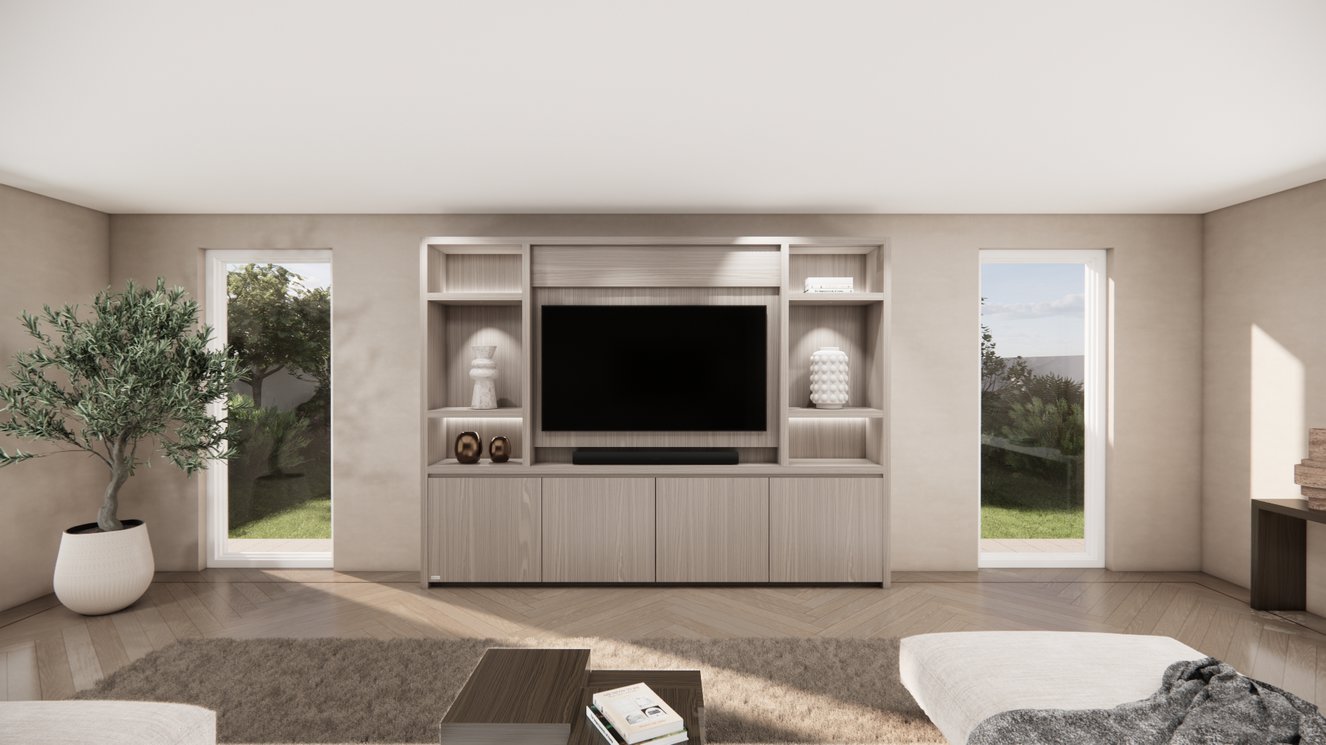 Cinewall	Hudson Queen-size 280-340	cm Eiken