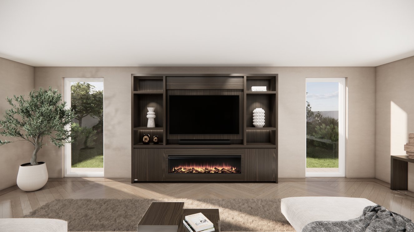 Cinewall	Hudson Queen-size 280-340	cm Eiken British	Fires