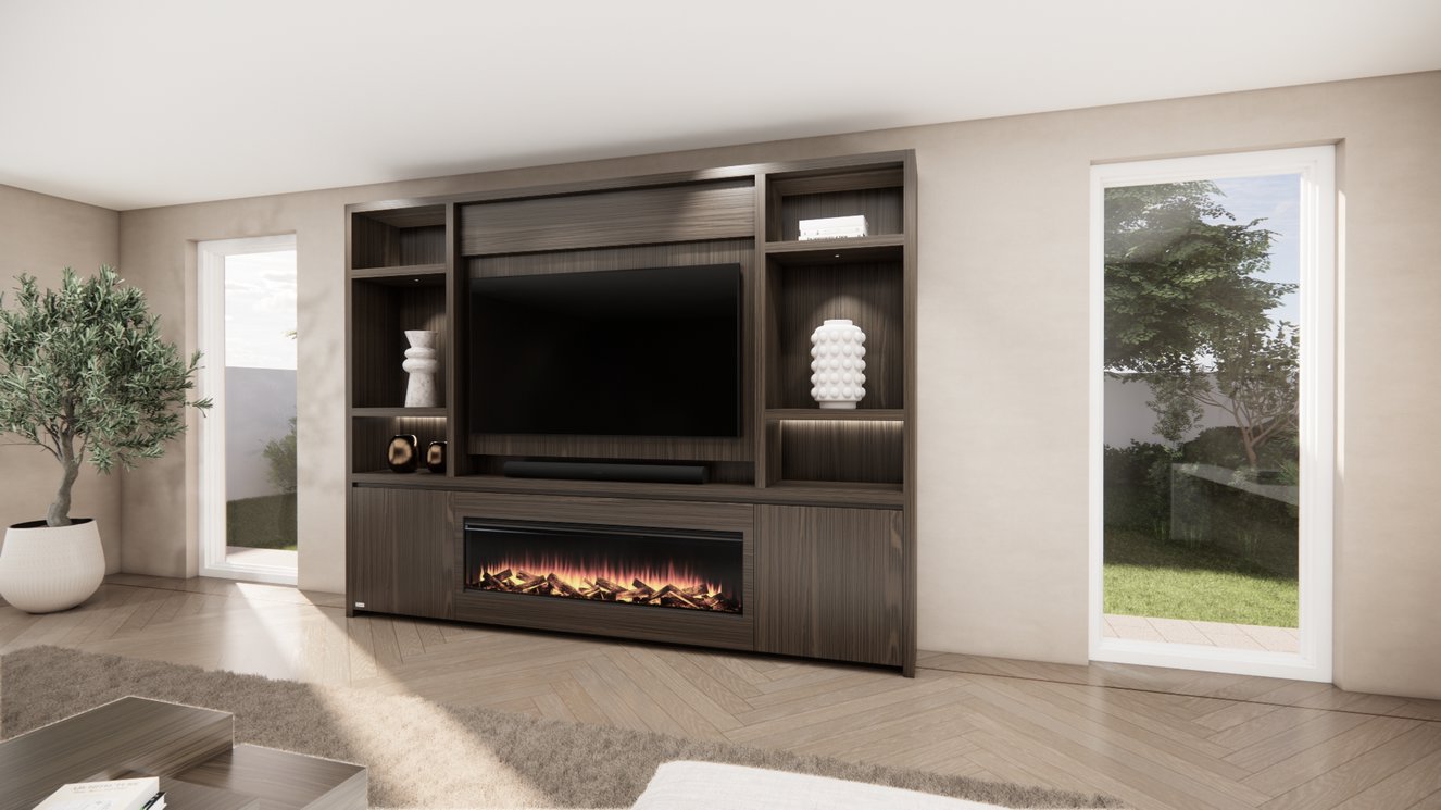 Cinewall	Hudson Queen-size 280-340	cm Eiken British	Fires