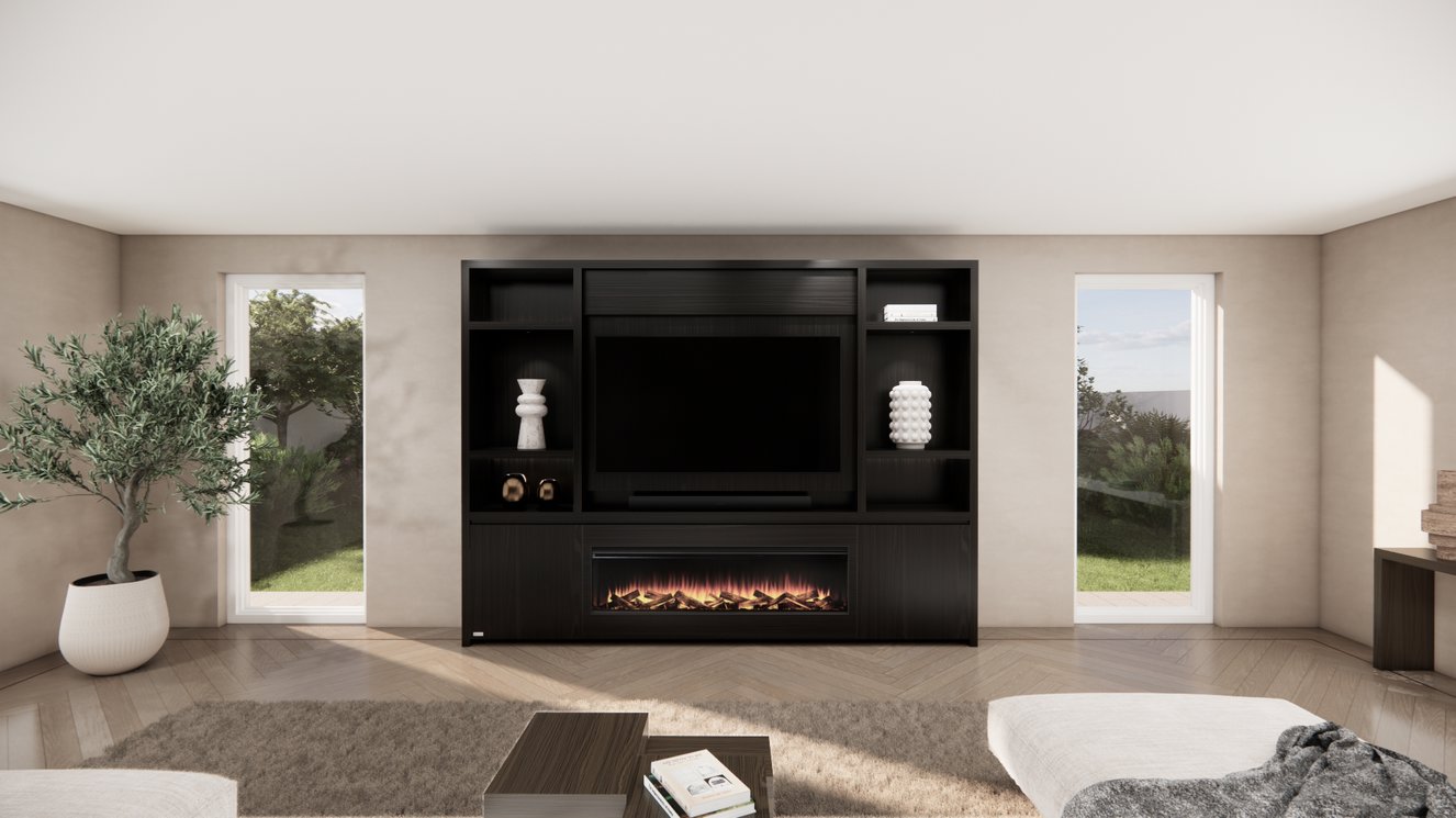 Cinewall	Hudson Queen-size 280-340	cm Eiken British	Fires