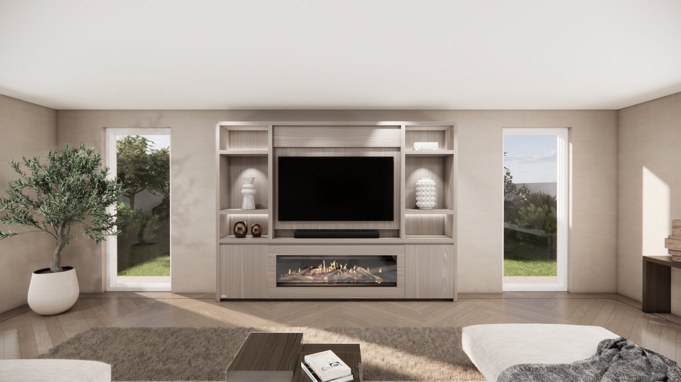 Cinewall	Hudson Queen-size 280-340	cm Eiken Kalfire	E-ONE