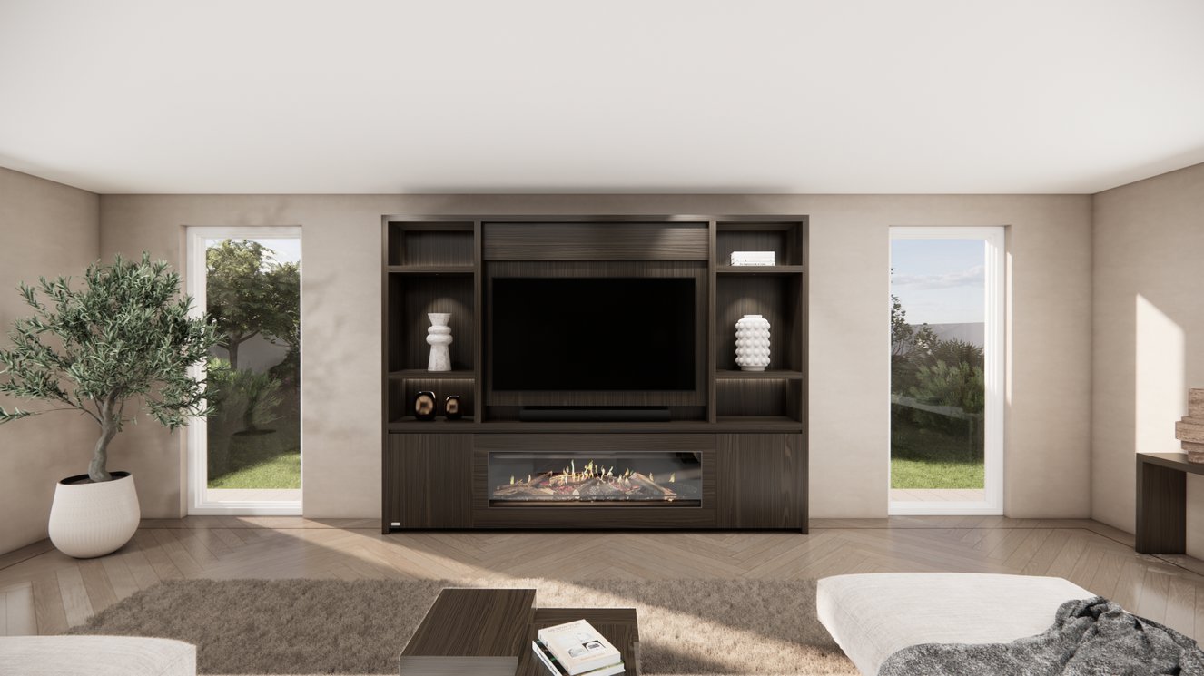 Cinewall	Hudson Queen-size 280-340	cm Eiken Kalfire	E-ONE