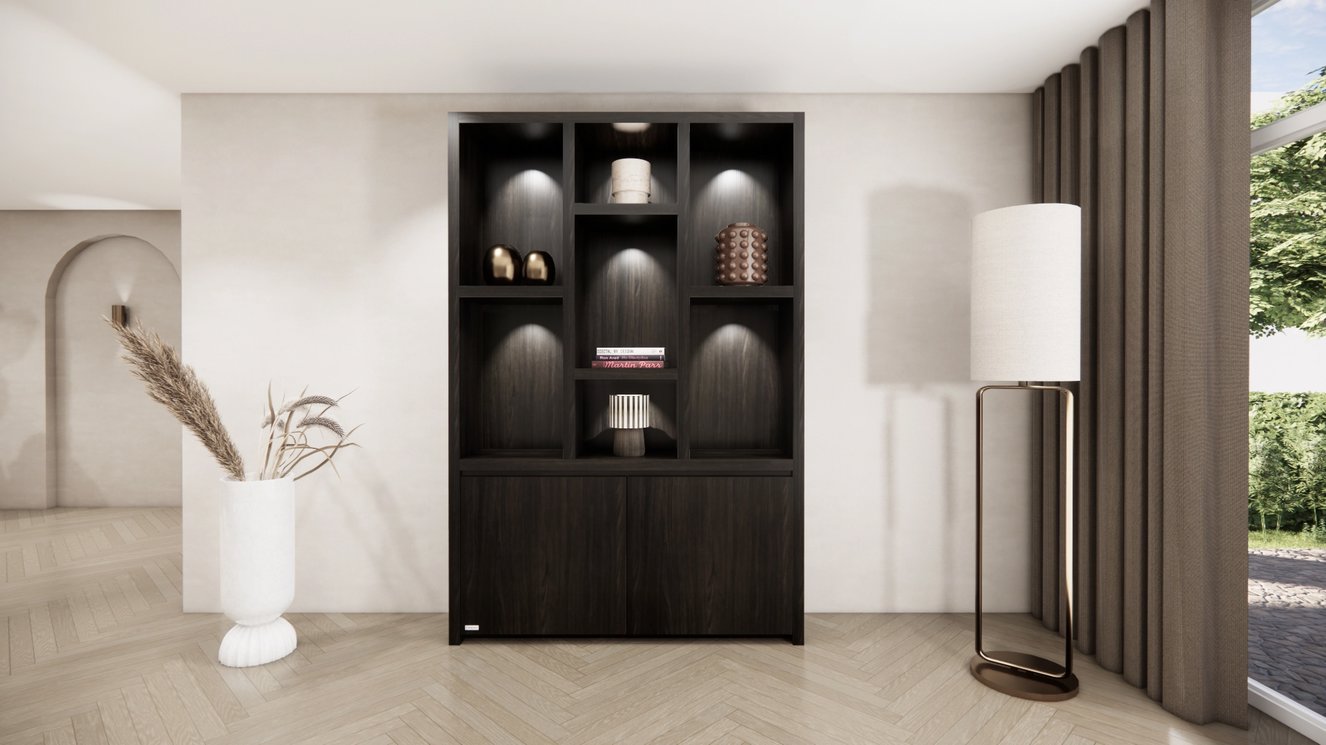 Hudson Vakkenkast Queen-size 130-160	cm Eiken