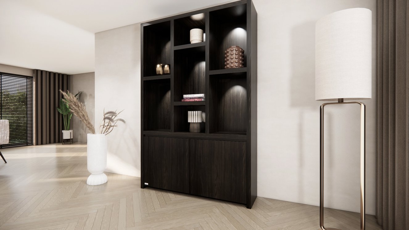 Hudson Vakkenkast Queen-size 130-160	cm Eiken