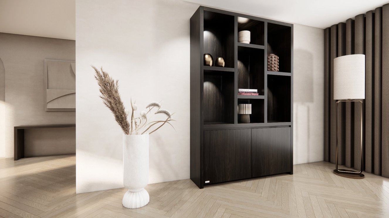 Hudson Vakkenkast Queen-size 130-160	cm Eiken