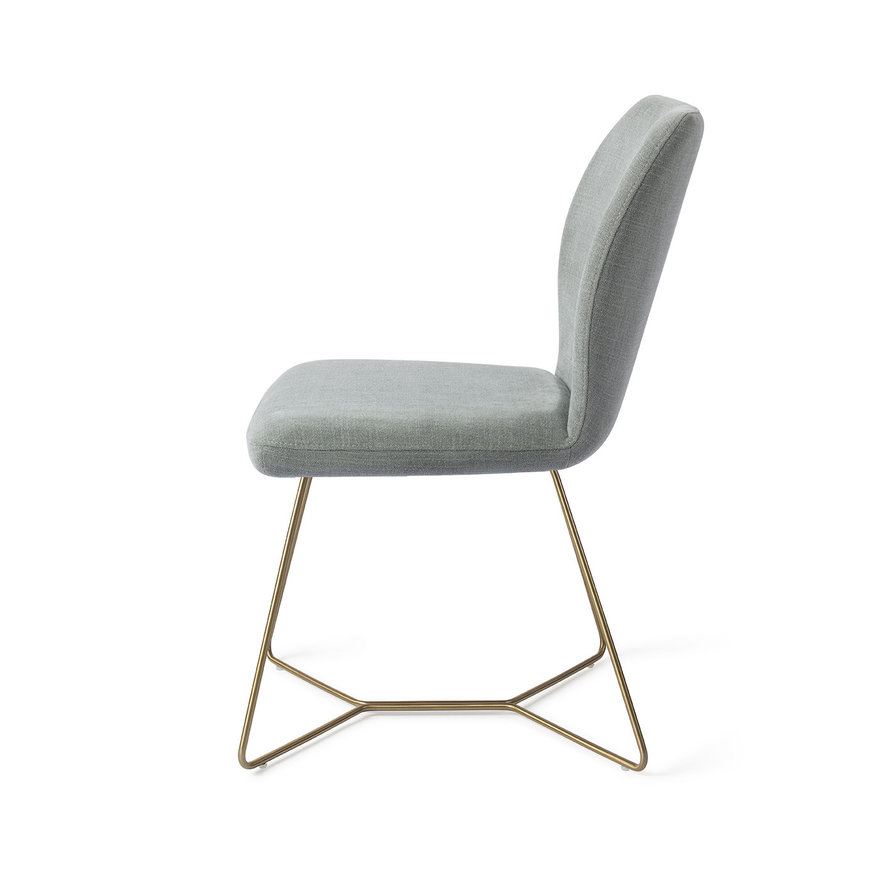 Ikata Breezy Blue Eetkamerstoel Beehive Gold