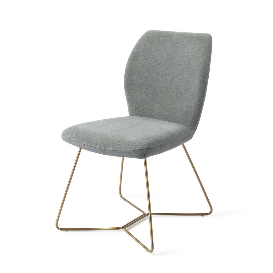 Ikata Breezy Blue Eetkamerstoel Beehive Gold