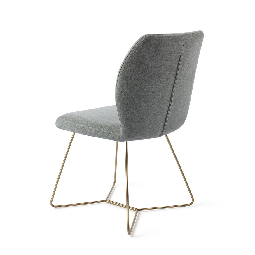 Ikata Breezy Blue Eetkamerstoel Beehive Gold