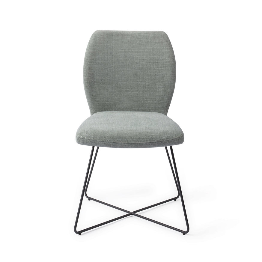 Ikata Breezy Blue Eetkamerstoel Cross Black