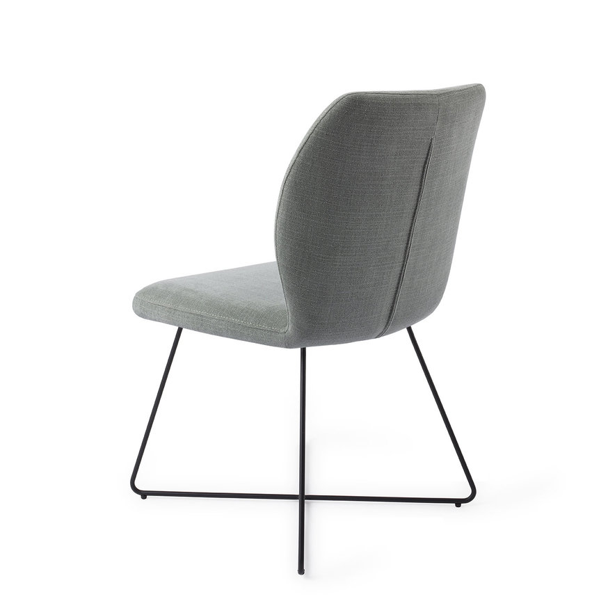 Ikata Breezy Blue Eetkamerstoel Cross Black