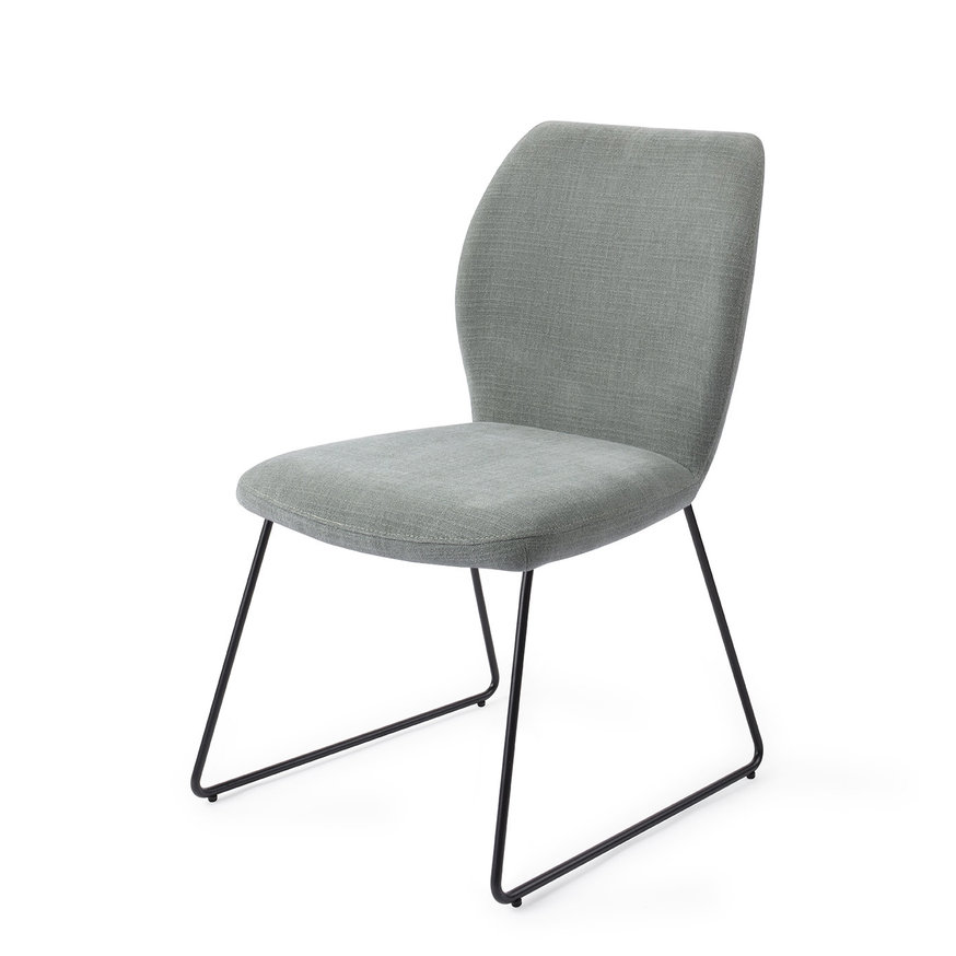 Ikata Breezy Blue Eetkamerstoel Slide Black