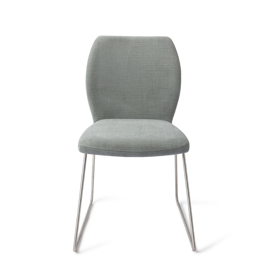 Ikata Breezy Blue Eetkamerstoel Slide Steel