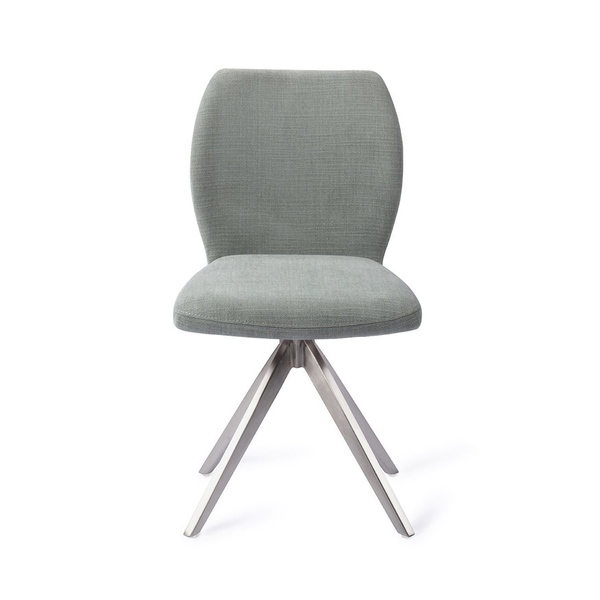 Ikata Breezy Blue Eetkamerstoel Turn Steel