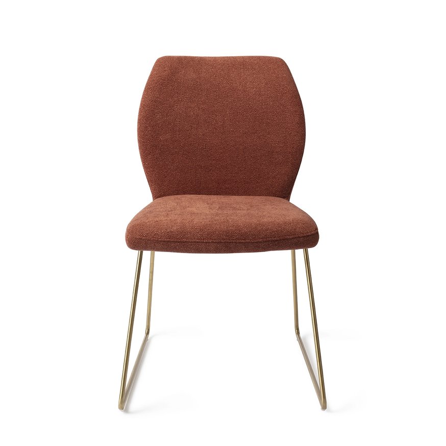 Ikata Cosy Copper Eetkamerstoel Slide Gold