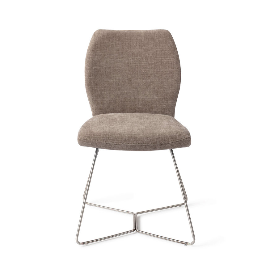 Ikata Mocha Mist Eetkamerstoel Beehive Steel